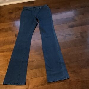 HUE Women's Wide Leg Jeans in Deep Blue